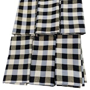 Dinner Napkins 6 Black Gold Silver Sparkling Napkins 19 X 18 1/2